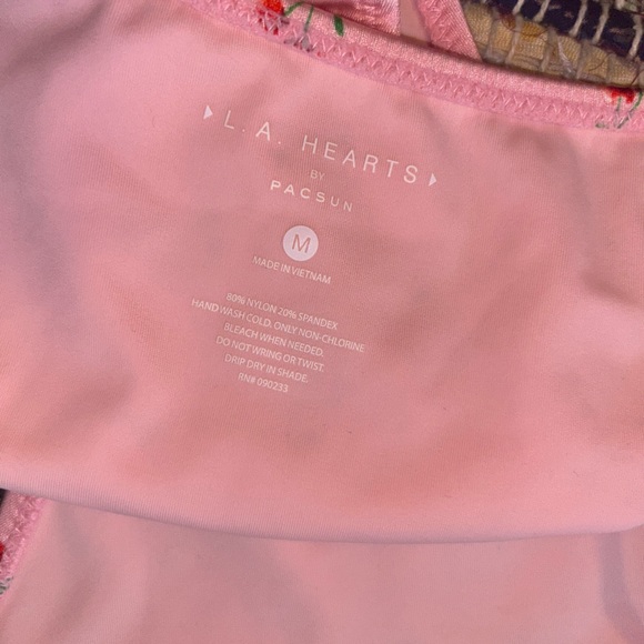 PacSun Pink Cherry Print Bikini Top and Bottoms - Picture 5 of 5